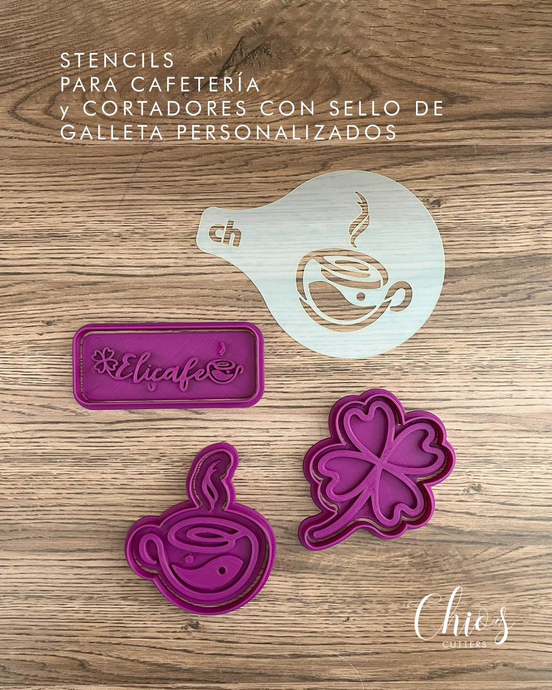 CHIOS CUTTERS cortadores de galletas, stencil, sellos acrilicos y productos para resposteria en Ecuador